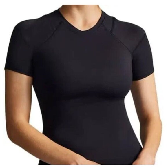 TOMMIE COPPER Women Shoulder Support, Posture Compression Shirt Sz L Black - Picture 6 of 13